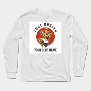 Thai Boxing Club Emblem Long Sleeve T-Shirt